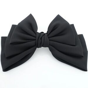 Elegant Black Bow Hair Accessory